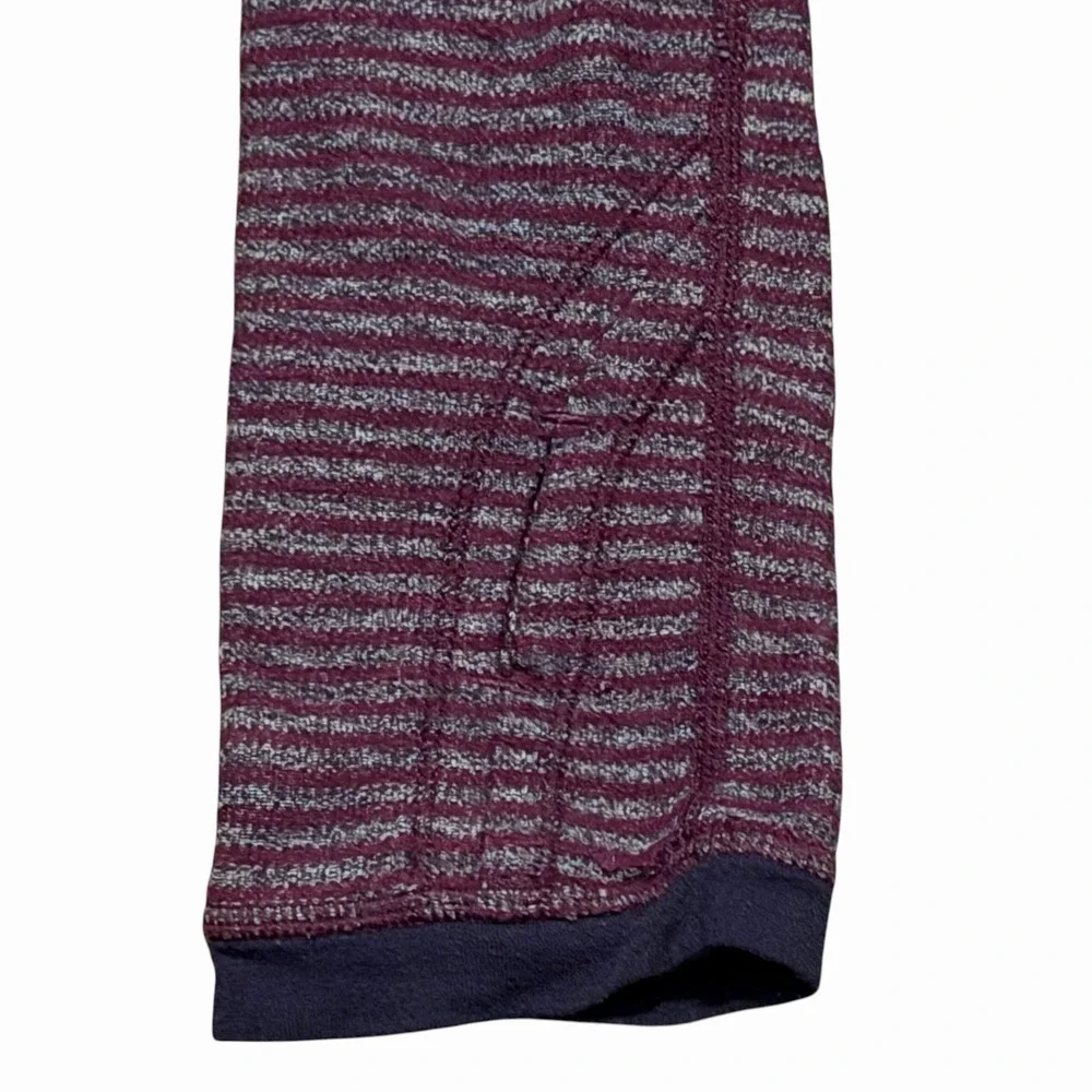 Lululemon Run: Turn Around Long Sleeve Shirt Black Swan Heathered Plum Womens 10